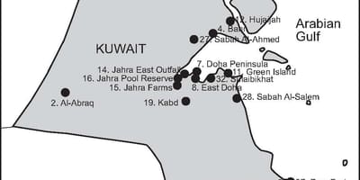 Mapa kabd kuvajta