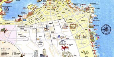 Mapa je iz kuvajta turističke